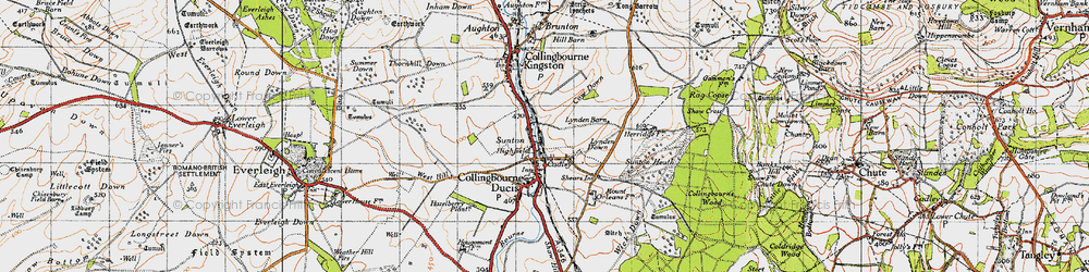 Old map of Cadley in 1940