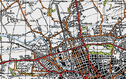 Old map of Cadley in 1947