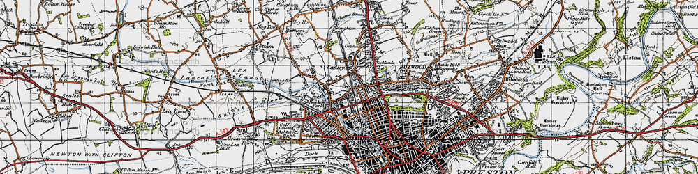 Old map of Cadley in 1947