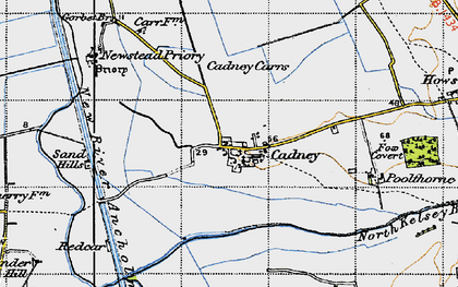 Old map of Cadney in 1947