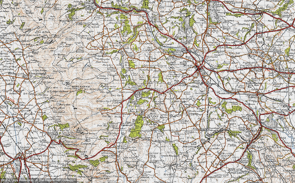 Old Map of Cadole, 1947 in 1947