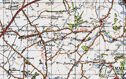 Old map of Cae'r-bryn in 1947