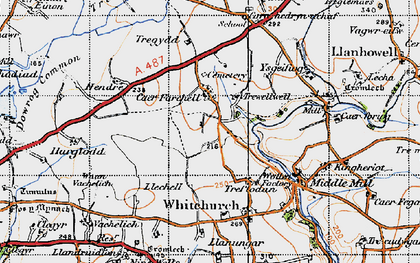 Old map of Caer-Farchell in 1946
