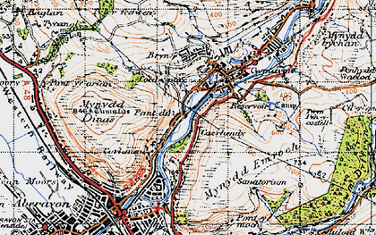 Old map of Caerhendy in 1947