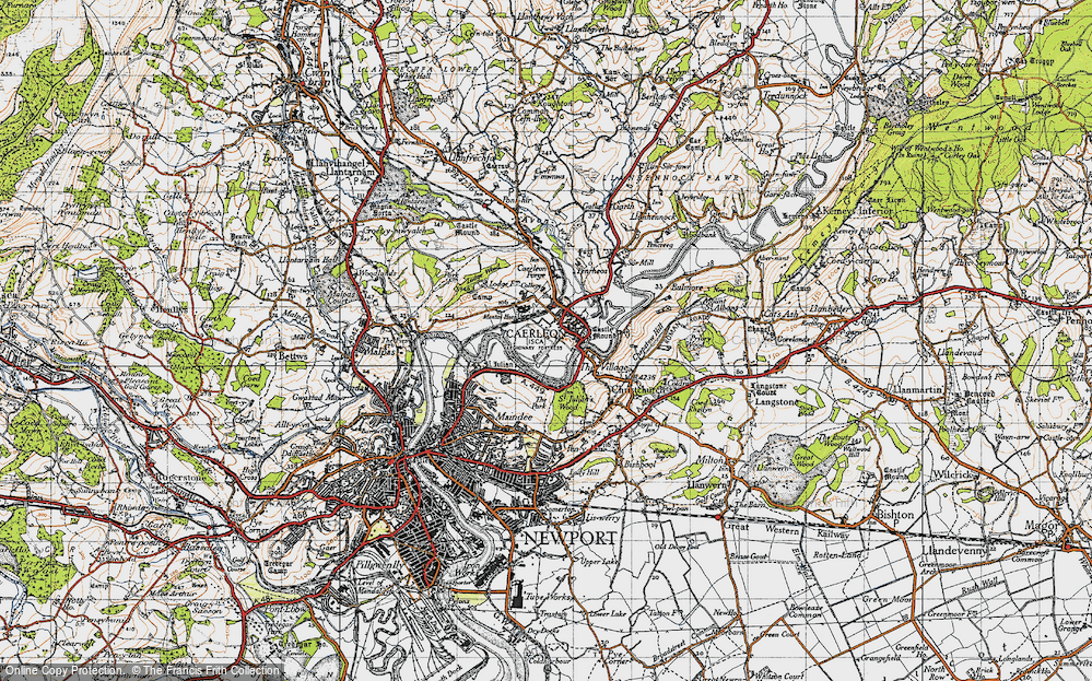 Old Map of Caerleon, 1946 in 1946