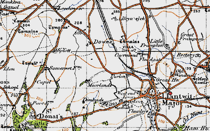 Old map of Caermead in 1947