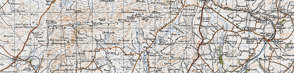Old map of Afon Tewgyll in 1946