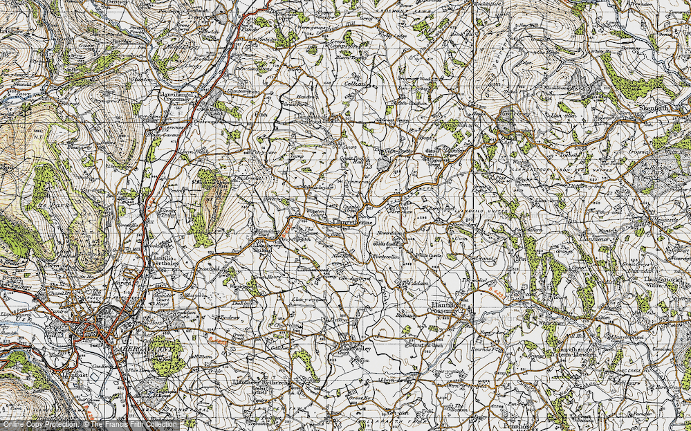 Old Map of Caggle Street, 1947 in 1947