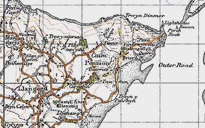 Old map of Caim in 1947