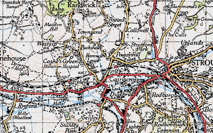 Old map of Cainscross in 1946