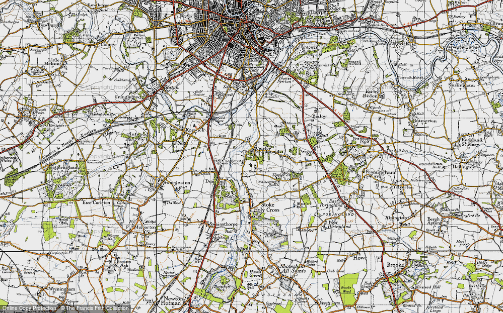 Old Map of Caistor St Edmund, 1946 in 1946