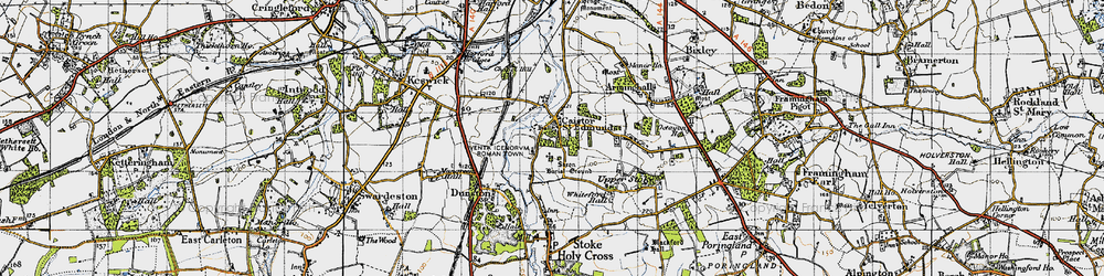 Old map of Markshall in 1946