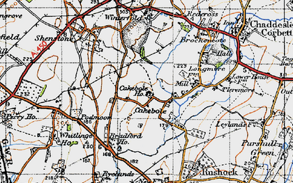 Old map of Winterfold Ho in 1947