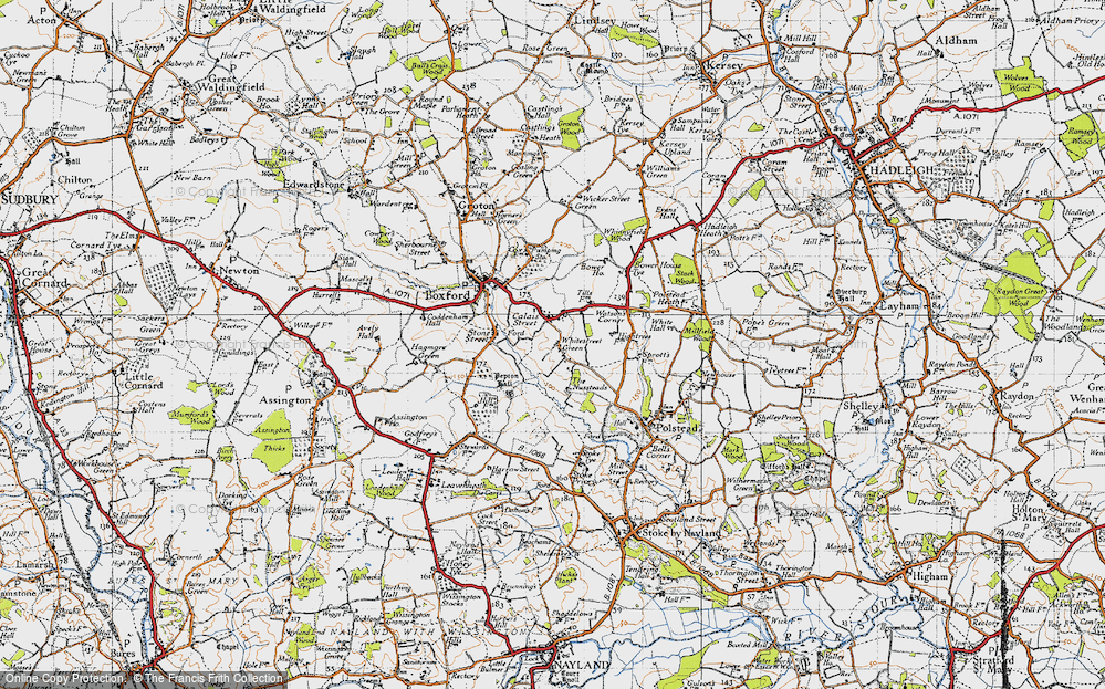 Old Map of Calais Street, 1946 in 1946