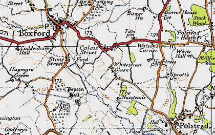 Old map of Calais Street in 1946