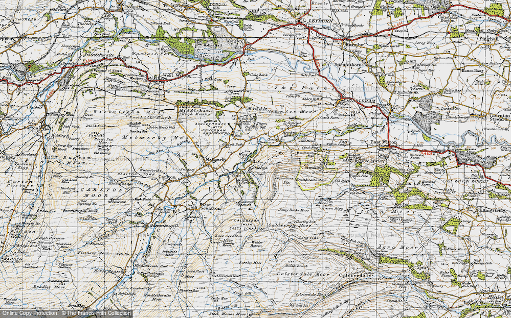 Old Map of Historic Map covering Ashgill in 1947