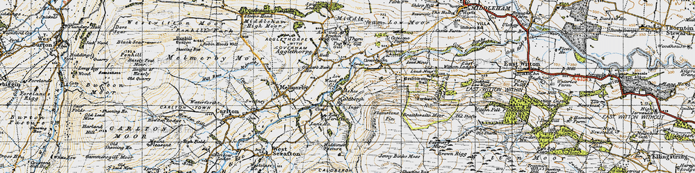Old map of Barnley Beck in 1947
