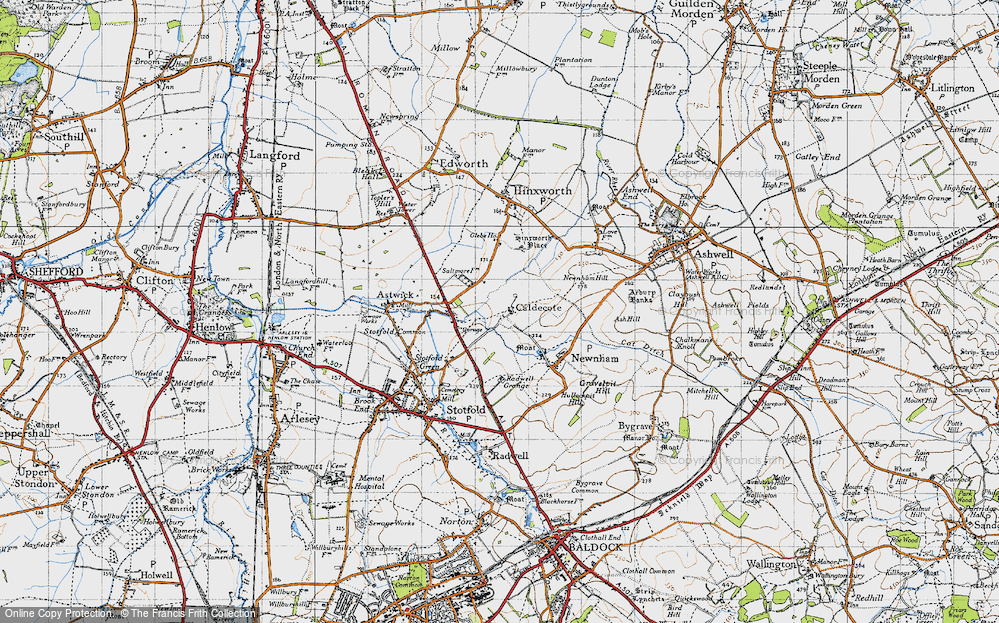 Old Map of Caldecote, 1946 in 1946