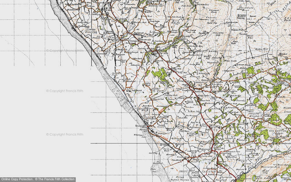 Old Map of Calder, 1947 in 1947
