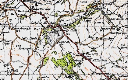 Old map of Calder Bridge in 1947