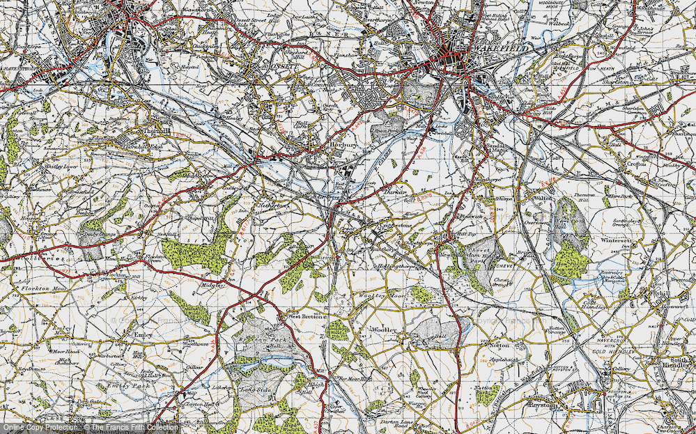 Old Map of Calder Grove, 1947 in 1947