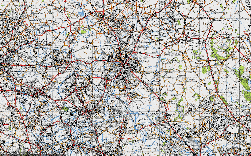 Old Map of Caldmore, 1946 in 1946