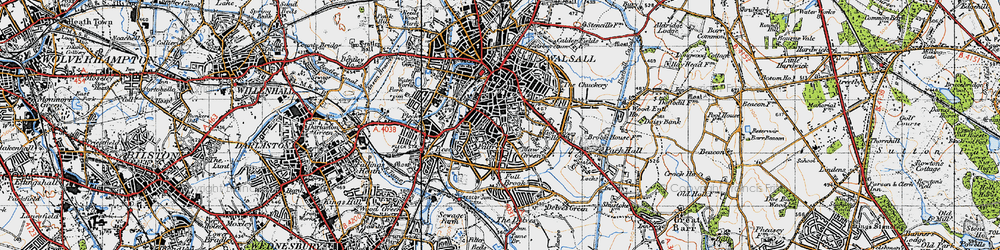 Old map of Caldmore in 1946