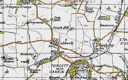 Old map of Caldwell in 1947