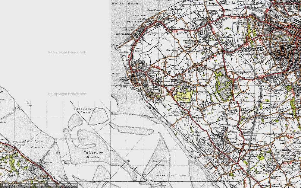 Old Map of Caldy, 1947 in 1947