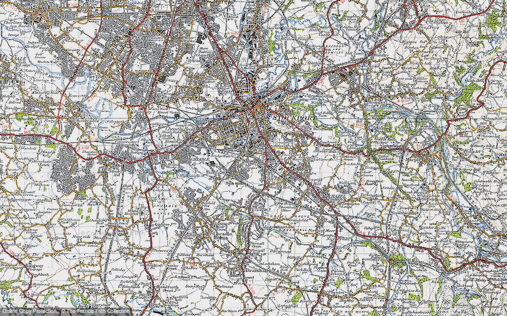 Old Map of Cale Green, 1947 in 1947