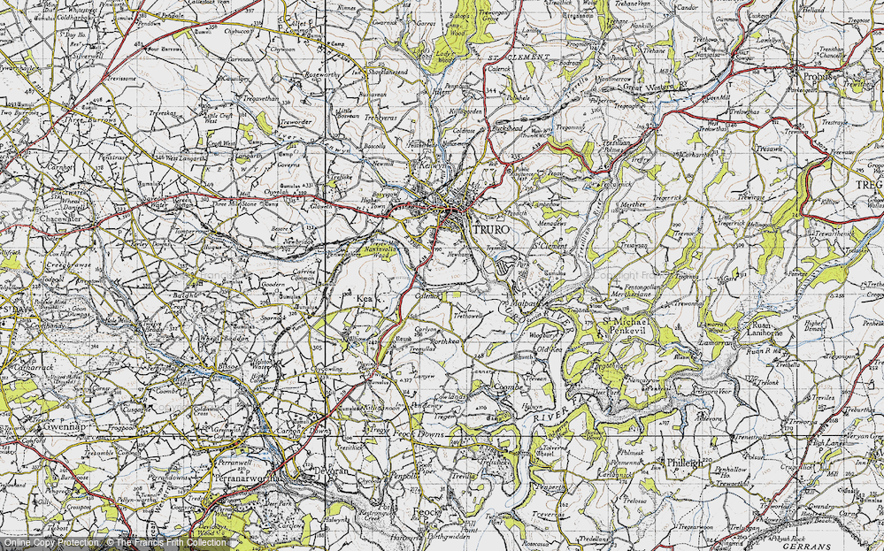 Old Map of Calenick, 1946 in 1946