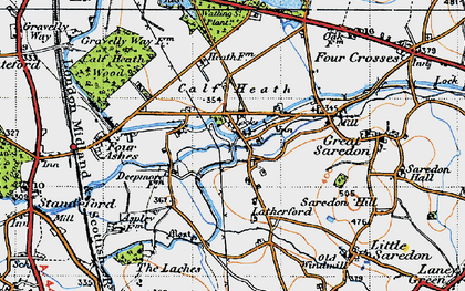Old map of Calf Heath in 1946