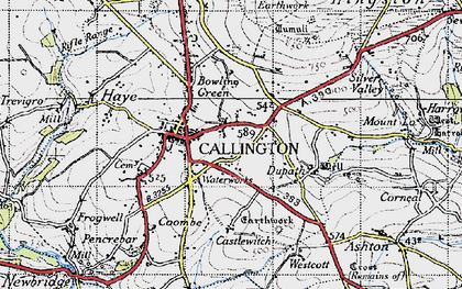 Old map of Callington in 1946
