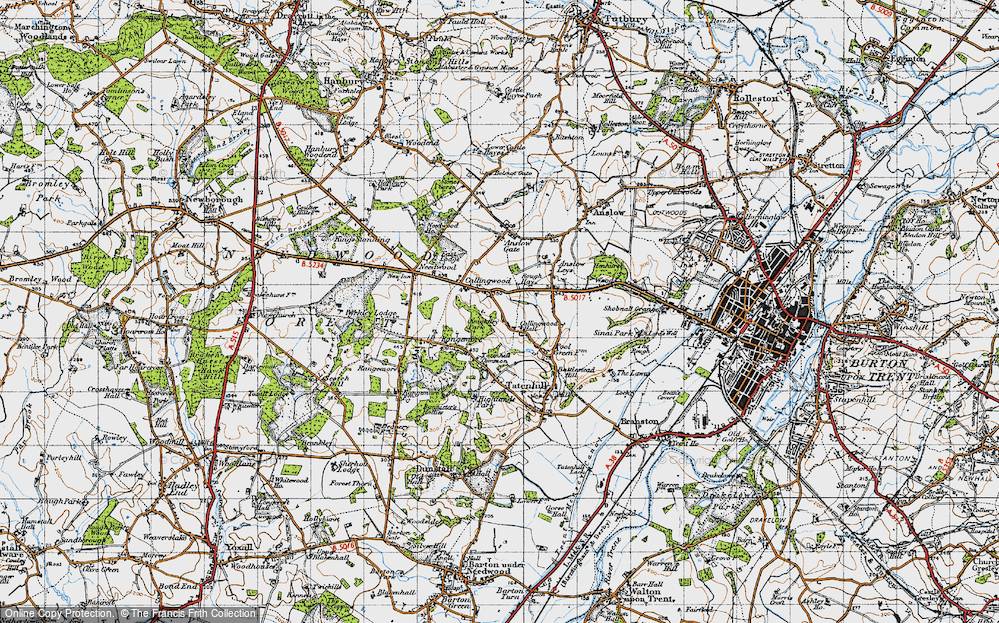 Old Map of Callingwood, 1946 in 1946