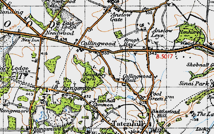 Old map of Callingwood in 1946