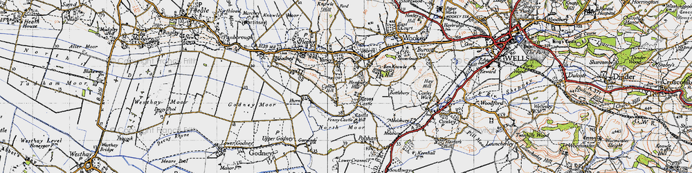 Old map of Ben Knowle Hill in 1946