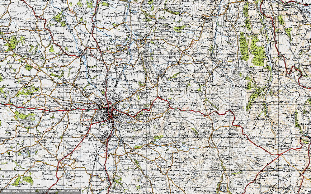 Old Map of Calrofold, 1947 in 1947