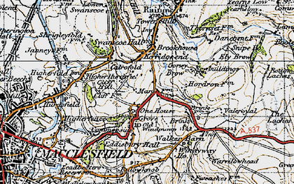 Old map of Calrofold in 1947