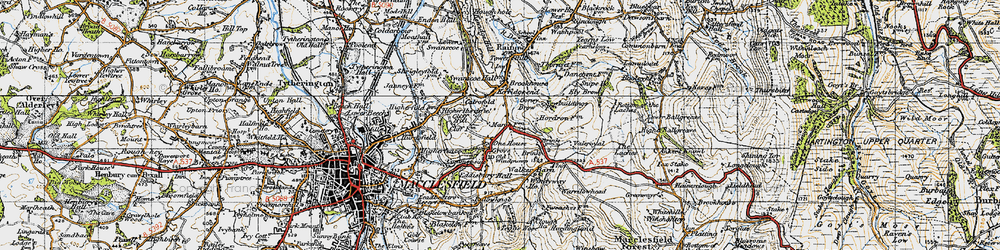 Old map of Calrofold in 1947