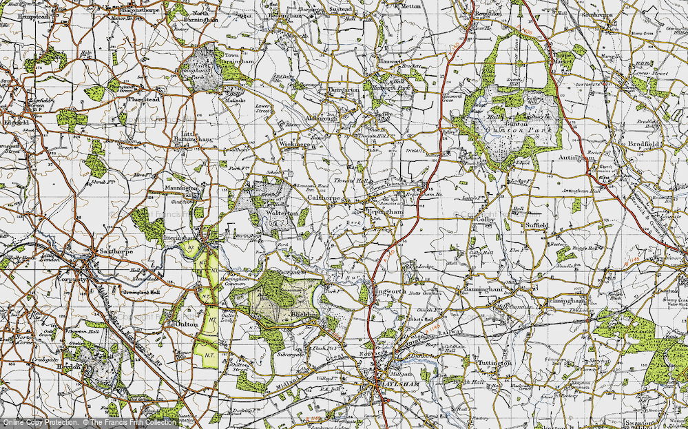 Old Map of Calthorpe, 1945 in 1945