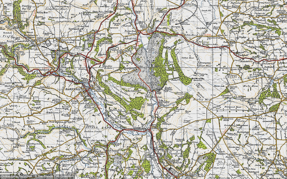 Old Map of Calton Lees, 1947 in 1947