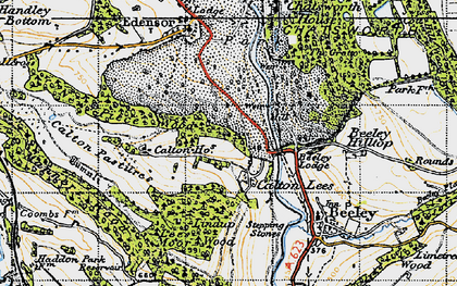 Old map of Calton Lees in 1947