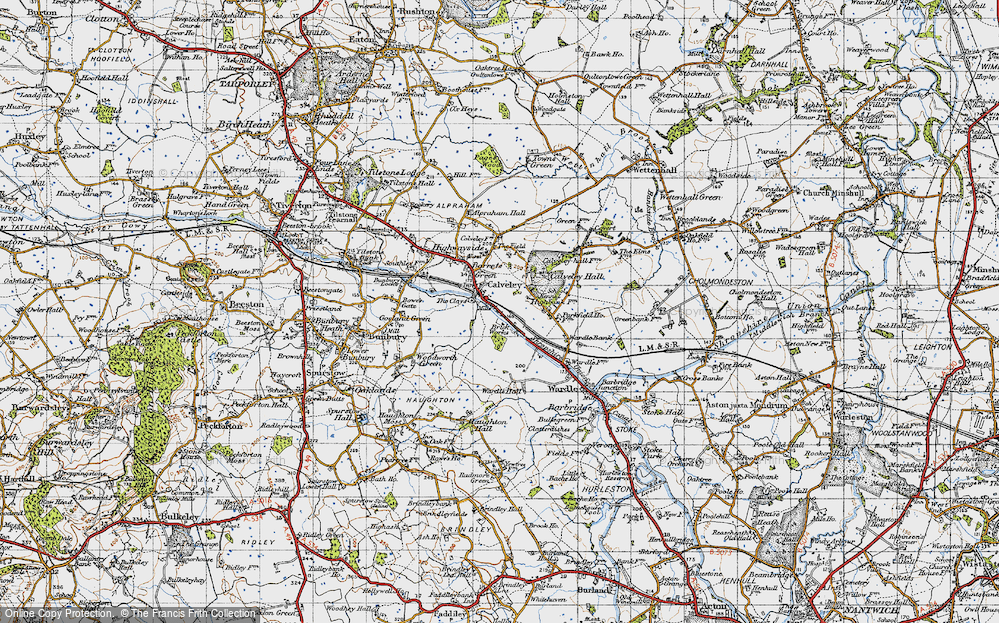 Old Map of Calveley, 1947 in 1947