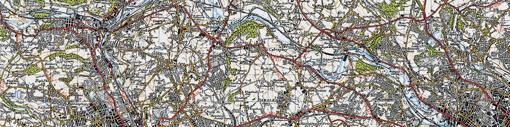 Old map of Calverley in 1947