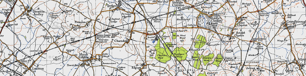 Old map of Calvert in 1946