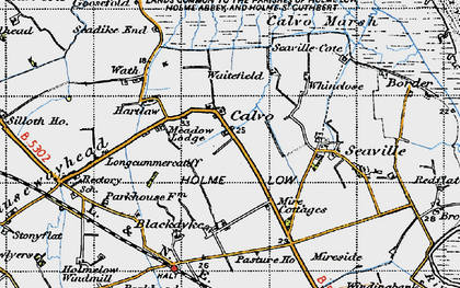 Old map of Calvo in 1947