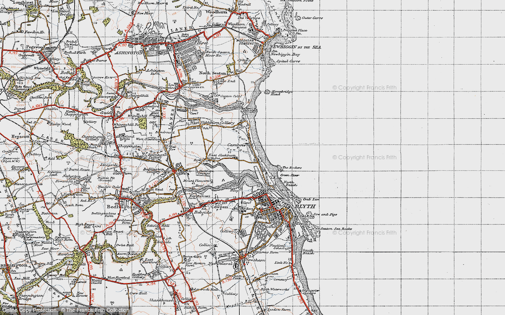 Old Map of Cambois, 1947 in 1947