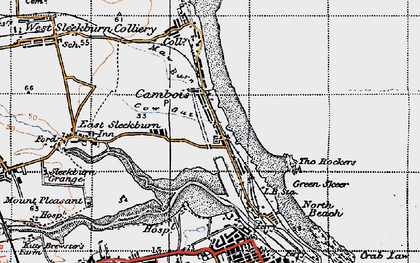 Old map of Cambois in 1947