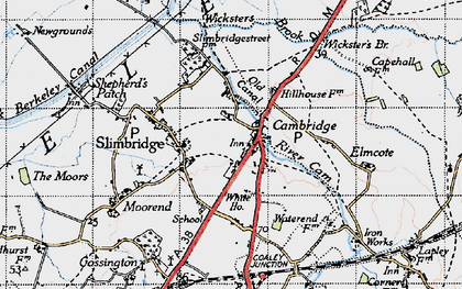 Old map of Cambridge in 1946