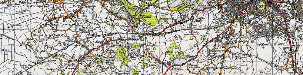 Old map of Cambridge Batch in 1946